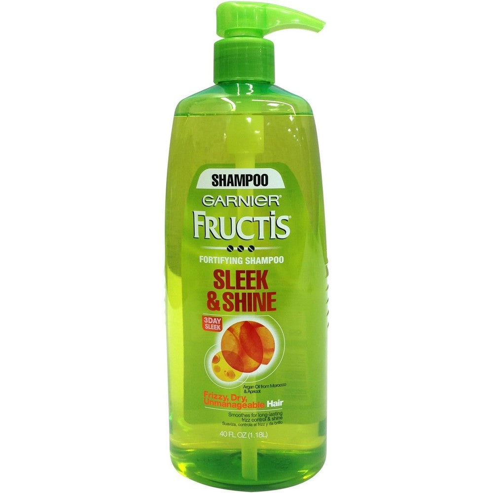 Garnier Fructis Shampoo Sleek And Shine With Pump Dispenser 40 Fluid Ounces