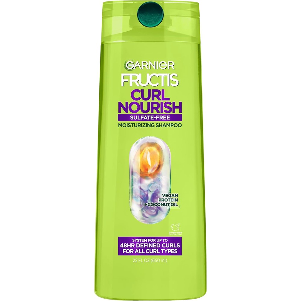 Garnier Fructis Curl Nourish Moisturizing Shampoo For Curly Hair Plant Protein And Coconut Oil Formula 22 Fluid Ounce