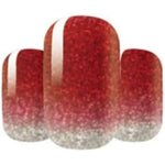 TheDelightedDaisy Crazy Liberty Pet Nail Polish Wraps Red Glitter Ombre Non Toxic Eco Friendly Zero Drying Time 16 Count