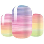 Crazy Liberty Pet Nail Polish Wraps Rainbow Design Non-Toxic Zero Drying Time Pet Safe Dog Nail Stickers Set 16 Strips