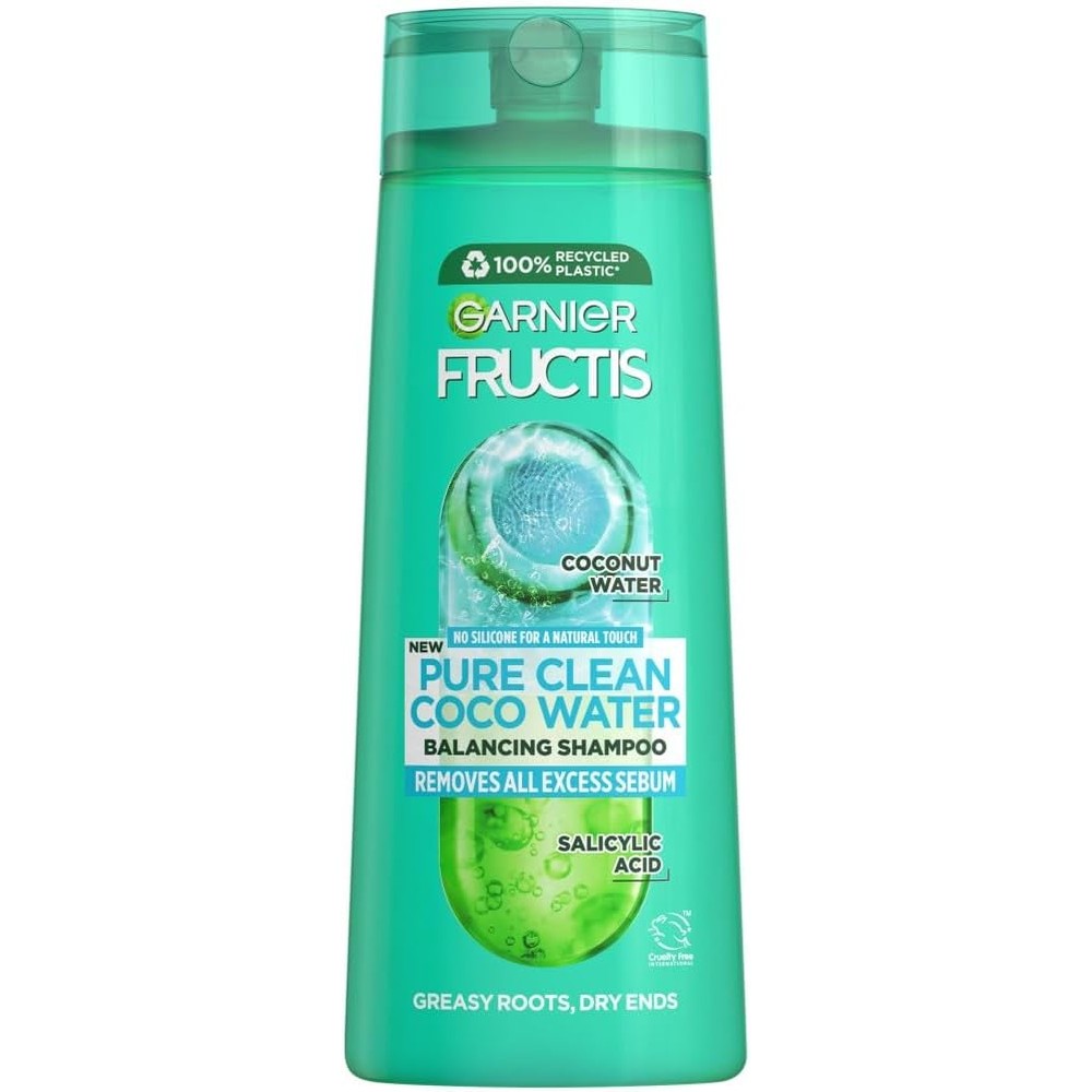 Garnier Fructis Coconut Water Balancing Shampoo For Oily Roots And Dry Ends 250 Milliliters