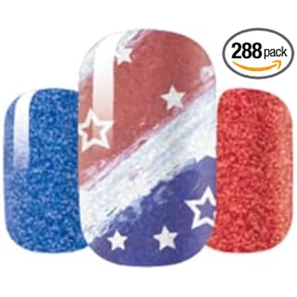 Crazy Liberty Patriotic Pet Nail Wraps Set Non Toxic Adhesive Claws Decals Red White Blue 10 Sheet Collection