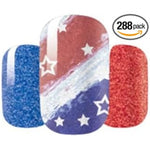 Crazy Liberty Patriotic Pet Nail Wraps Set Non Toxic Adhesive Claws Decals Red White Blue 10 Sheet Collection