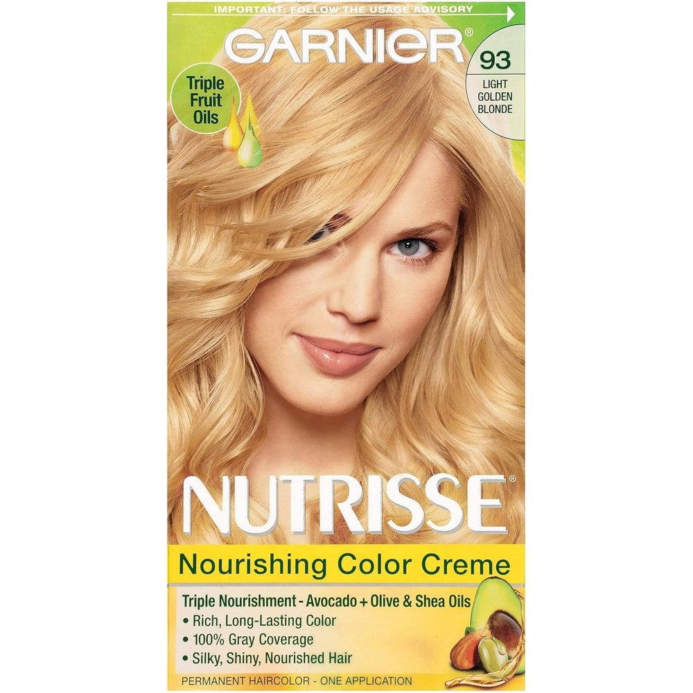 Garnier Nutrisse Nourishing Hair Color Creme 93 Light Golden Blonde Honey Butter Permanent Hair Dye
