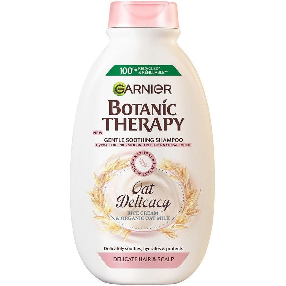 Garnier Botanic Therapy Soothing Shampoo Gentle Oat Milk For Sensitive Hair And Sensitive Scalp 250 Milliliters