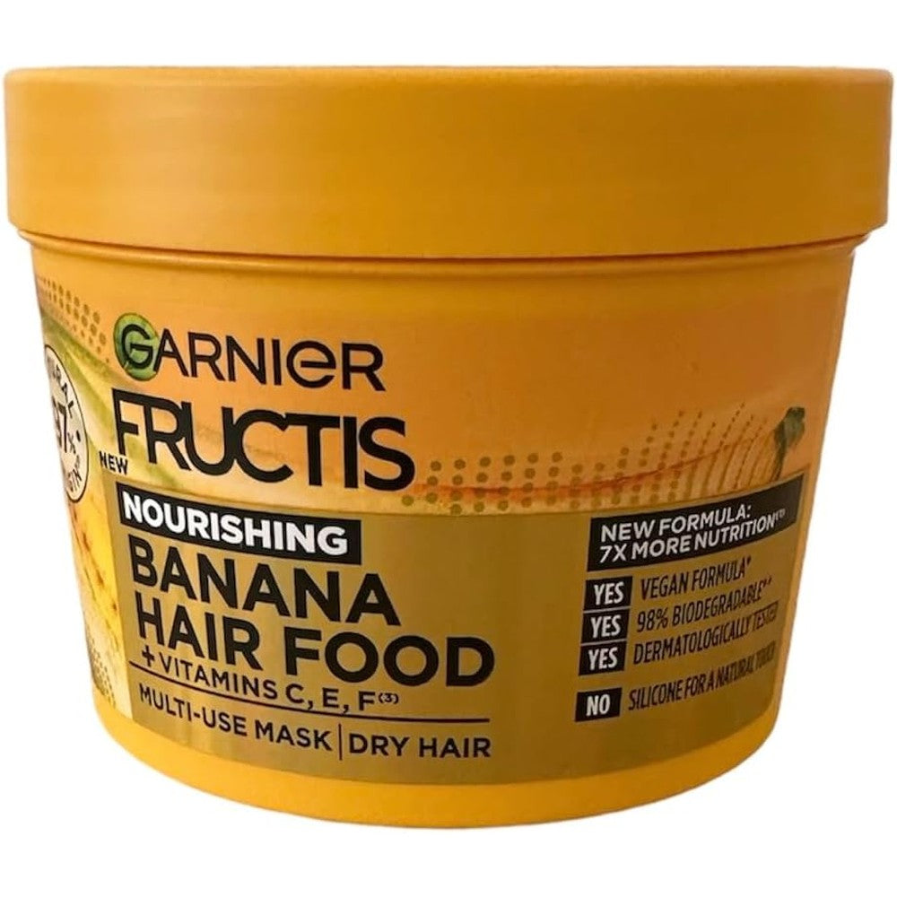 Garnier Fructis Nourishing Banana Hair Food 3-In-1 Mask For Dry Hair 390 Milliliters