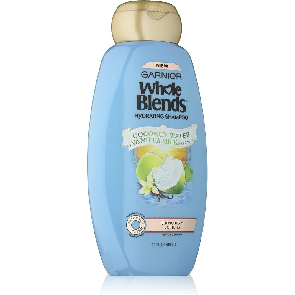 Garnier Whole Blends Hydrating Shampoo With Coconut Water And Vanilla Milk Extracts 22 Fluid Ounce