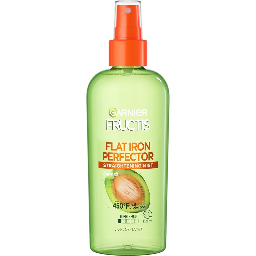 Garnier Fructis Style Flat Iron Perfector Straightening Mist Heat Protectant Spray With Argan Oil 6 Fluid Ounce
