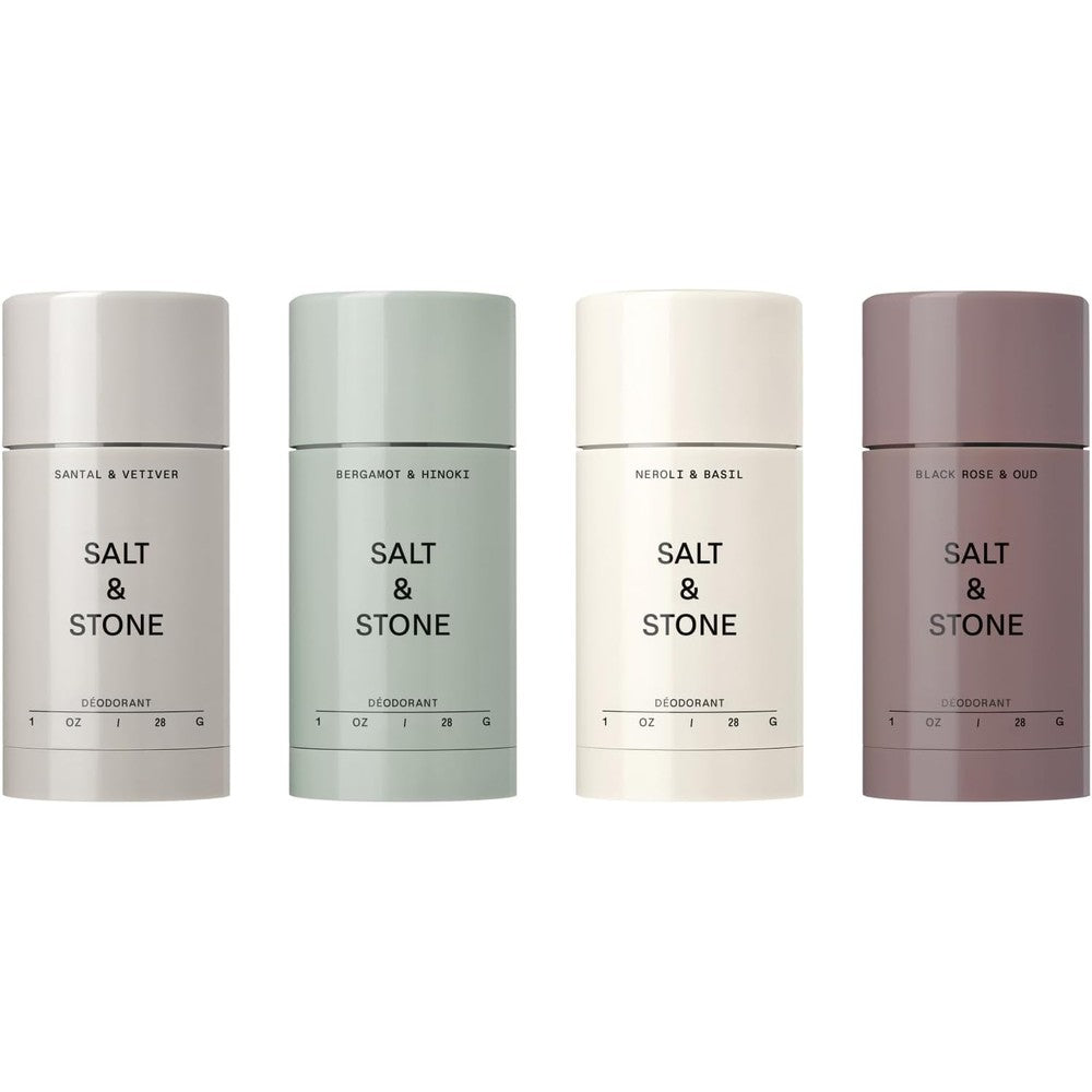 Salt And Stone Aluminum Free Deodorant Travel Size Set 2.6 Ounce 4 Pack Extra Strength 48 Hour Protection Gender Neutral Scent