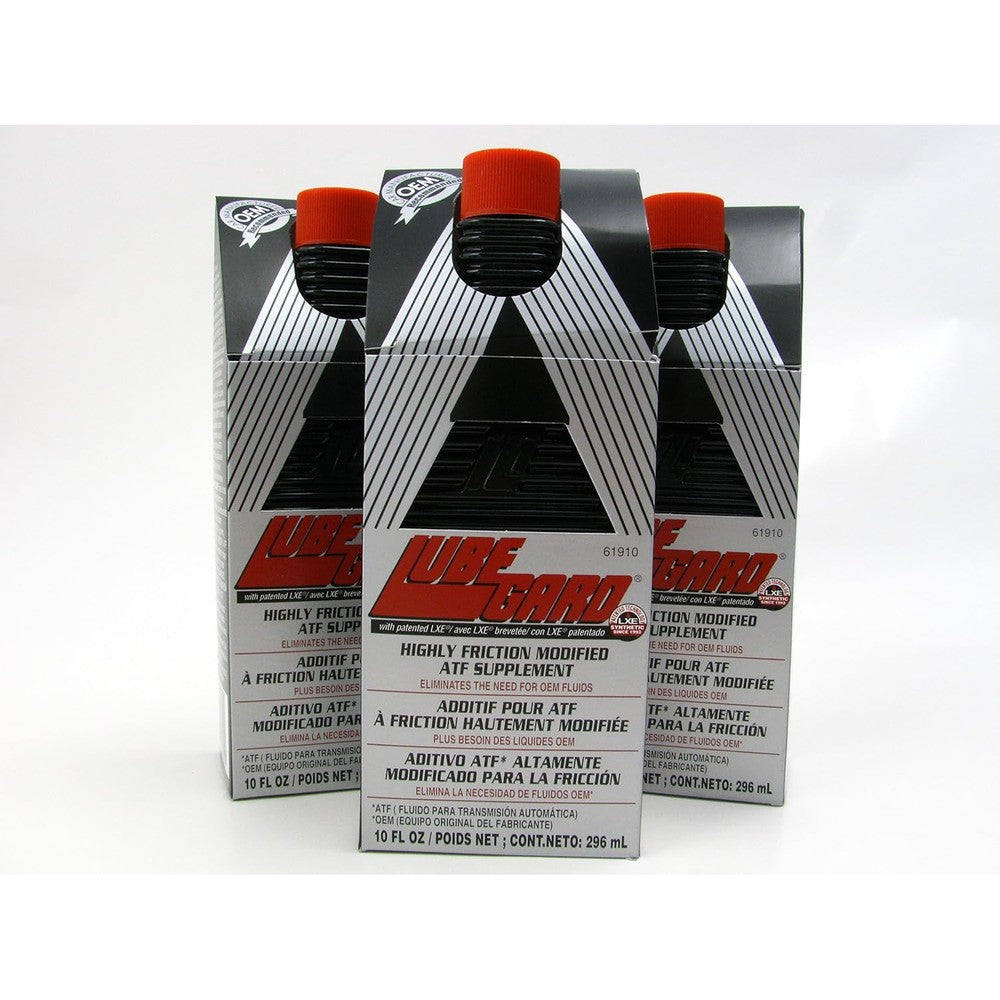 Lubegard Highly Friction Modified Automatic Transmission Protect Black Ten Ounce Bottle Three Pack