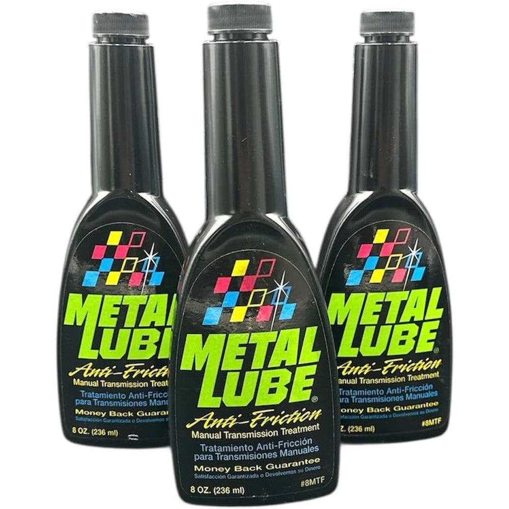 Metal Lube Anti Friction Manual Transmission Treatment Premium Gear Protective Additive Three Pack Eight Ounces