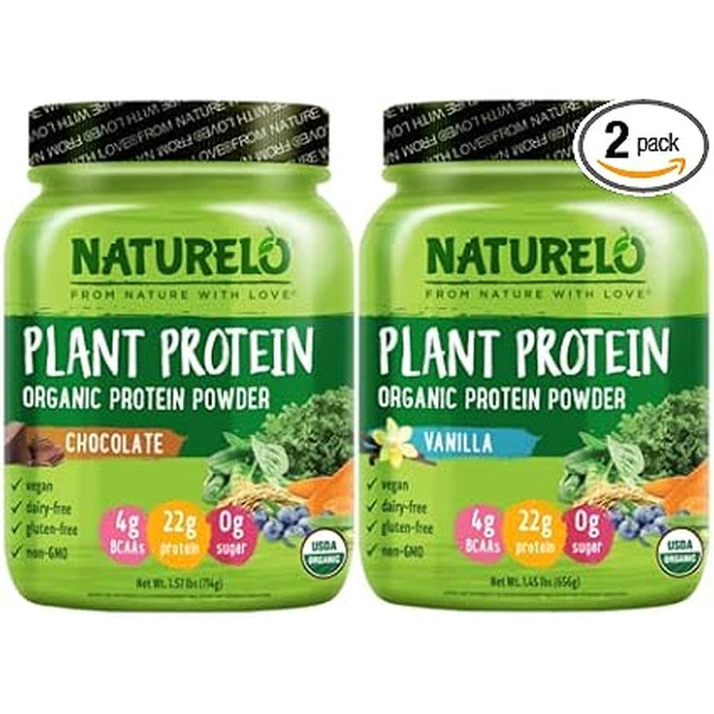 Naturelo Vegan Plant Protein Powder Vanilla And Chocolate Bundle 40 Servings