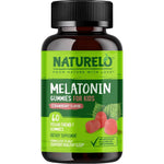 Naturelo Melatonin Gummies For Kids - Strawberry Flavor - 1 Milligram Gentle Sleep Supplement - 60 Vegetarian Gummies
