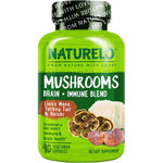 NATURELO Mushroom Supplement Brain And Immune Support Capsules 90 Count
