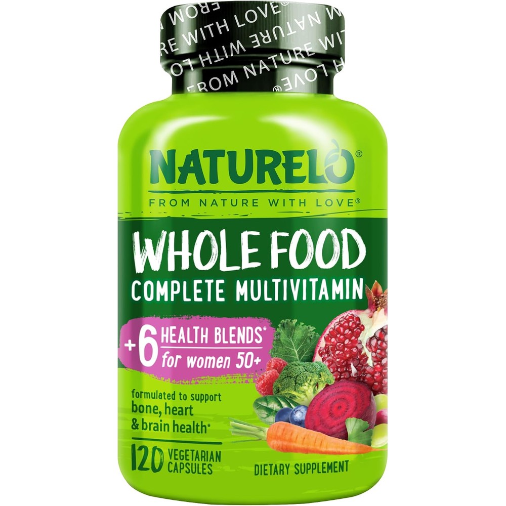 Naturelo Whole Food Multivitamin For Women 50 Plus Iron Free 120 Vegetarian Capsules