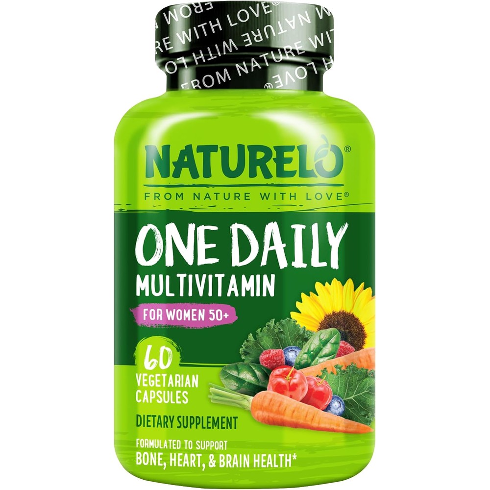Naturelo One Daily Multivitamin For Women 50 Plus Iron Free Menopause Support Whole Food Supplement 60 Capsules