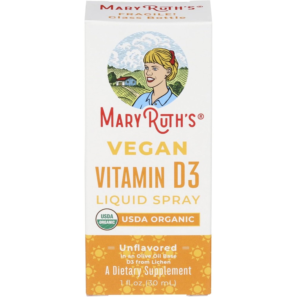 MaryRuth Organics Organic Vegan Vitamin D3 Liquid Spray Unflavored 1 Fluid Ounce