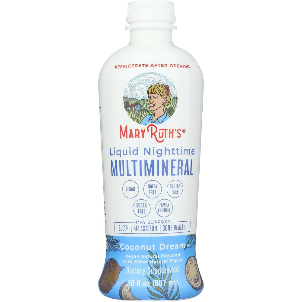 MaryRuth's Liquid Nighttime Multimineral Coconut Dream Flavor 30 Fluid Ounces