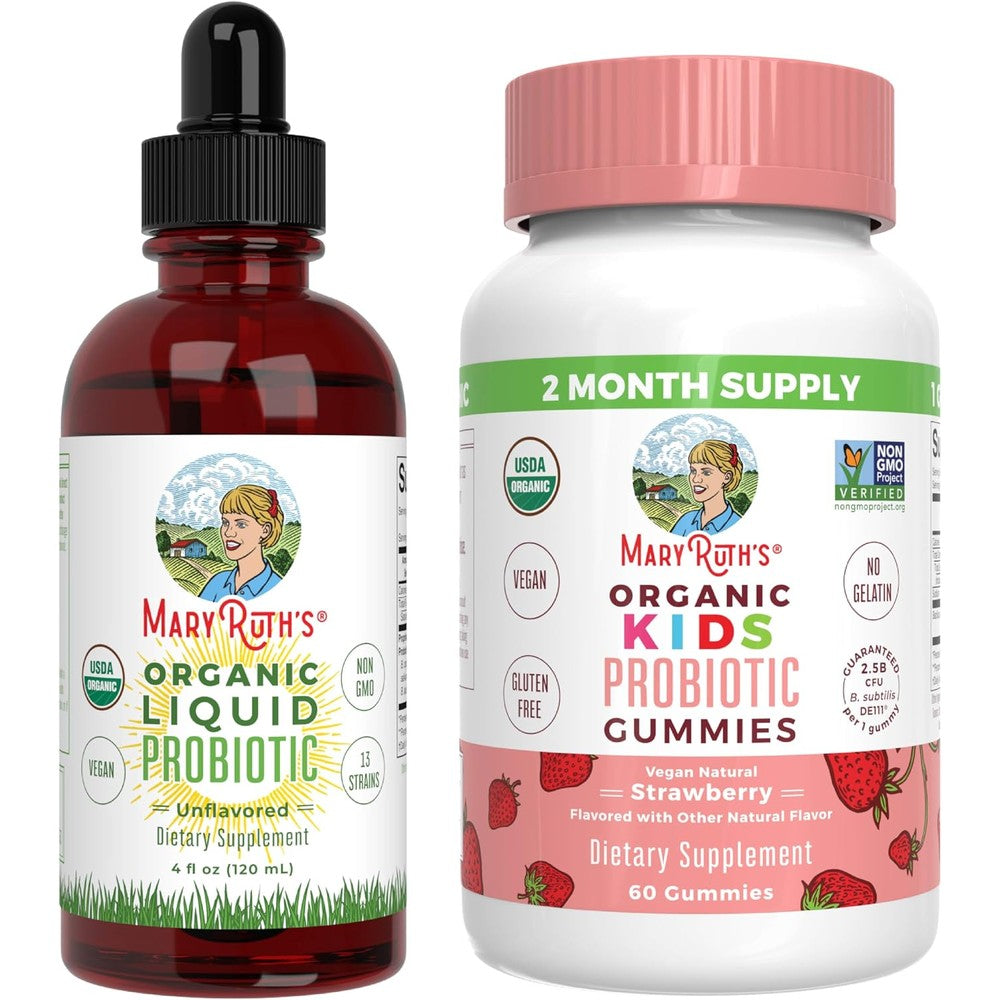 MaryRuth Organics Kids Probiotic Strawberry Gummies 2.5 Billion CFU 60 Count