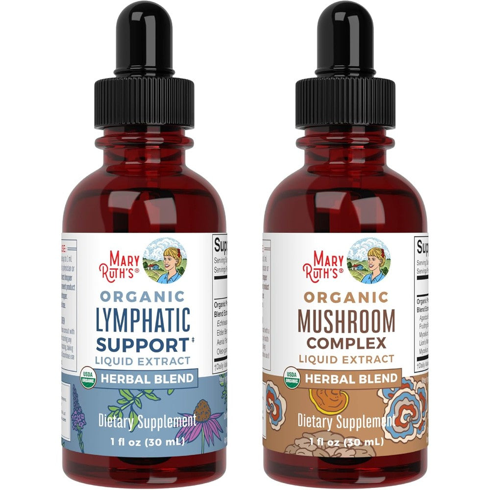 MaryRuth's Lymphatic Support Drops And Organic Mushroom Complex Liquid Supplement 2 Fluid Ounces