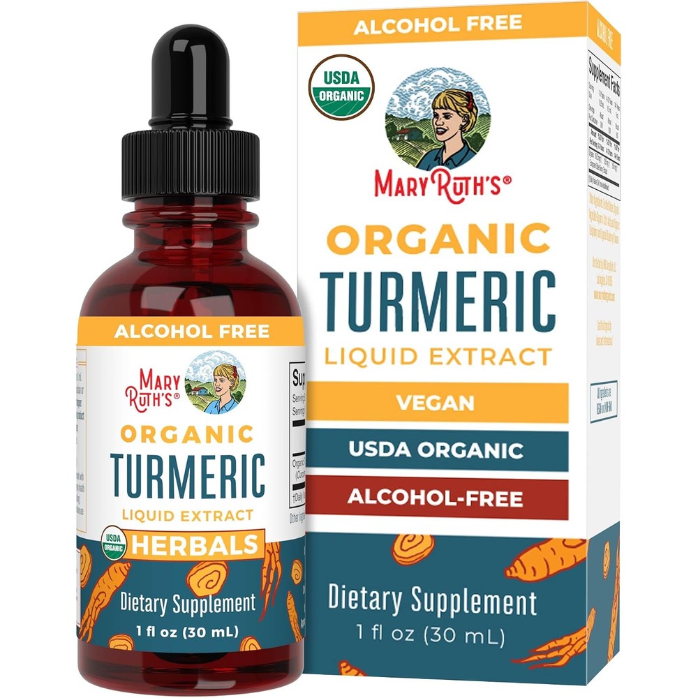 MaryRuth Organics Organic Turmeric Root Liquid Extract Sugar Free 1 Fluid Ounce