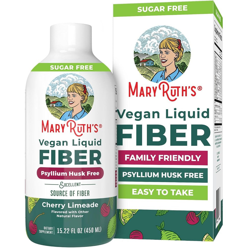 MaryRuth's Liquid Fiber Supplement for Ages 1 Plus, FiberSMART Tapioca Fiber and Baobab Fruit, Cherry Limeade Flavor, 15.22 Fluid Ounces