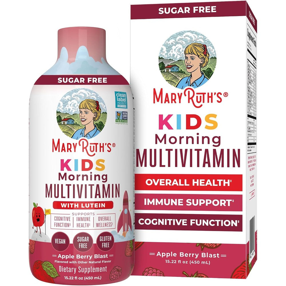 MaryRuth's Kids Liquid Morning Multivitamin Apple Berry Blast Sugar Free 15.22 Fluid Ounce