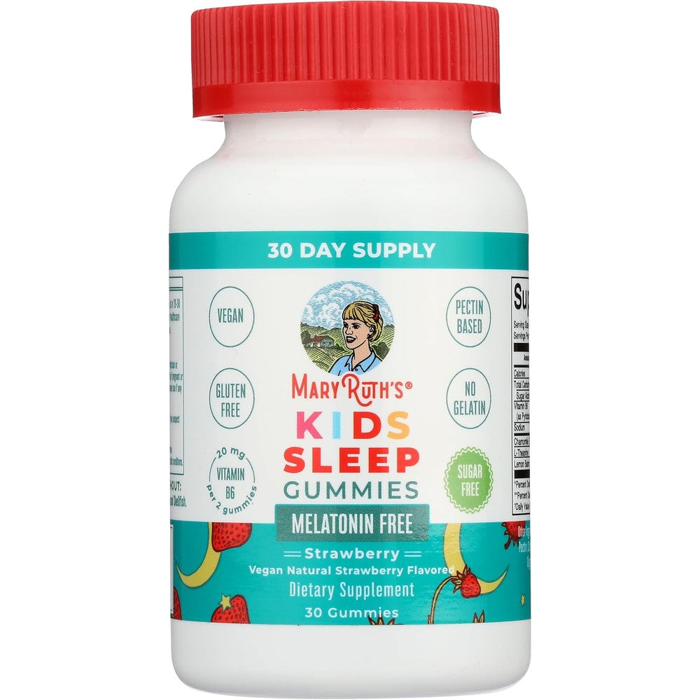 MaryRuth Organics Kids Sleep No Melatonin Gummies Strawberry 30 Count