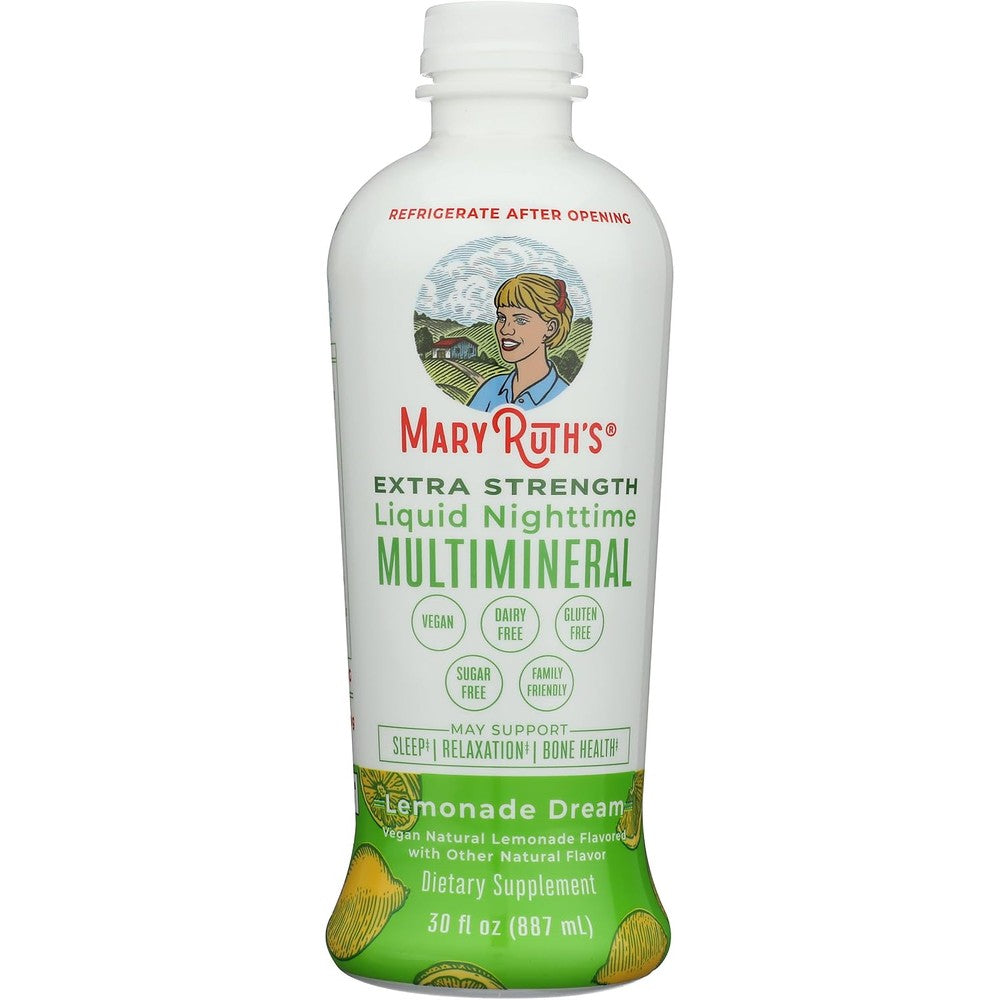 MaryRuth's Lemonade Extra Strength Nighttime Liquid Multimineral, 30 Fluid Ounce