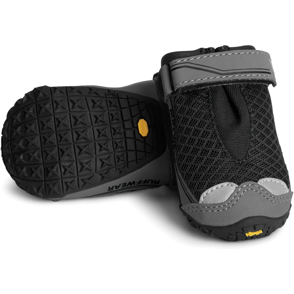 Ruffwear Grip Trex All Terrain Dog Shoes For Paw Protection In Obsidian Black 2.25 Inch Set Of Two