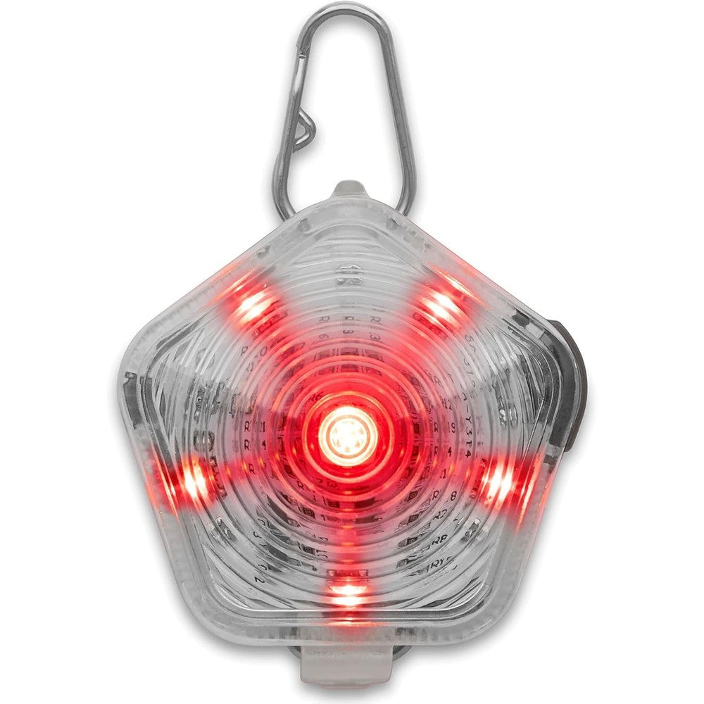 Ruffwear Beacon Safety Light For Dogs High Performance Waterproof And Rechargeable LED Pet Night Safety Visibility Clip On Light In Clear Lake Color