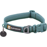 Ruffwear Front Range Dog Collar Adjustable Tubelok Webbing Lightweight Side Release Buckle River Rock Green 14 Inch To 20 Inch