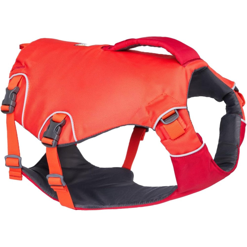 Ruffwear Confluence Life Jacket For Dogs Comfortable Adjustable Dog Flotation Vest With Reinforced Handles Tangelo Orange Medium