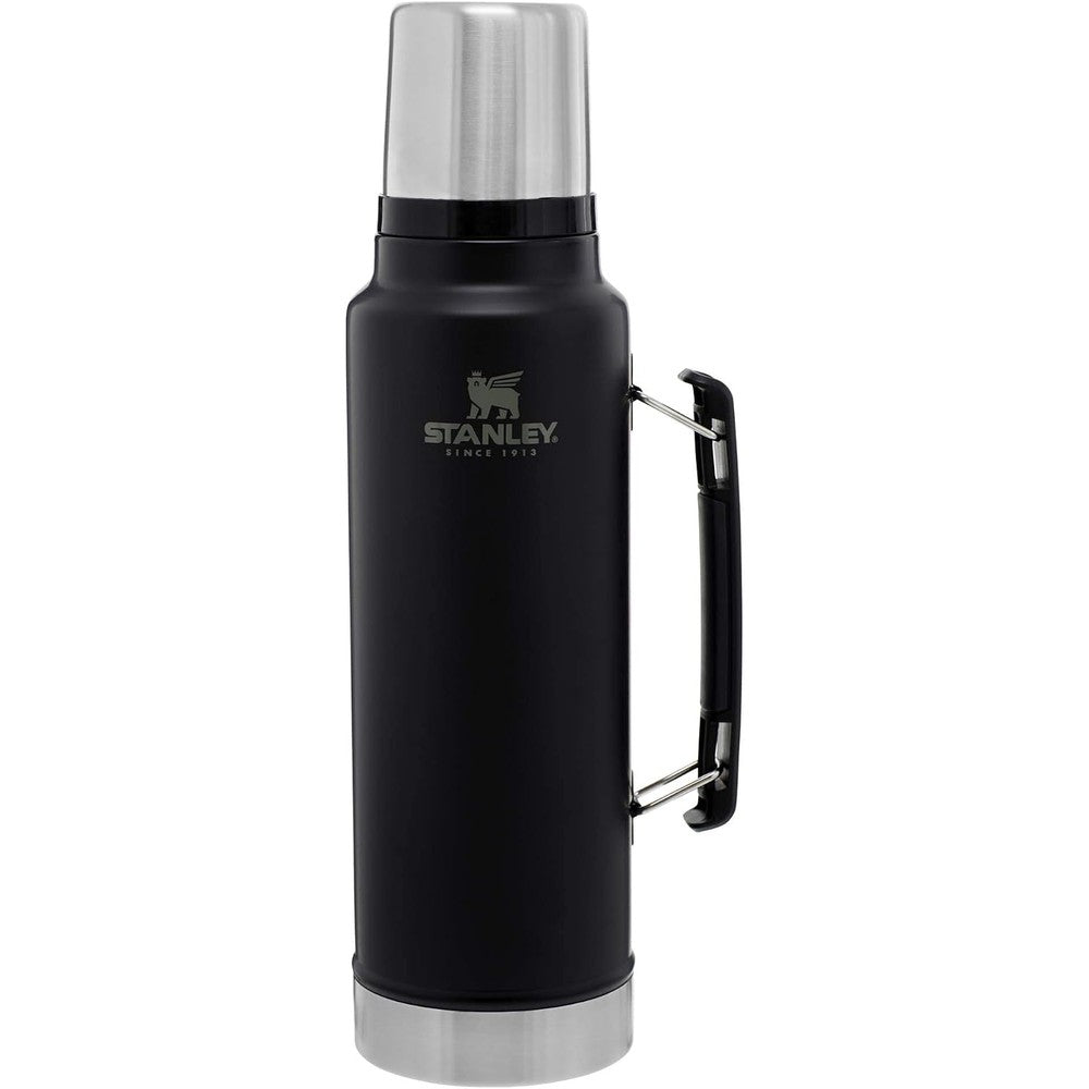 Stanley Classic Legendary Vacuum Insulated Stainless Steel Bottle For Hot And Cold Beverages Matte Black 1.5 Quart