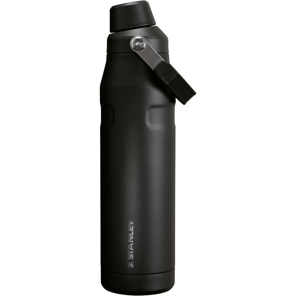 Stanley IceFlow Fast Flow Insulated Stainless Steel Water Bottle With Angled Spout Lid Black Two Point Zero Thirty Six Ounce