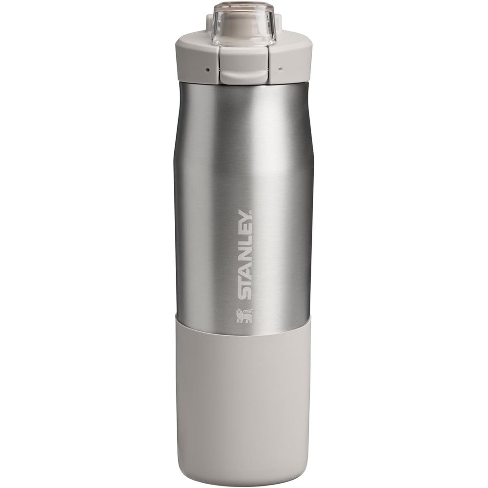 Stanley Vitalize Tempo Bottle Twenty Four Ounce Lightweight Stainless Steel Vacuum Insulated Water Bottle In Stainless Steel Ash