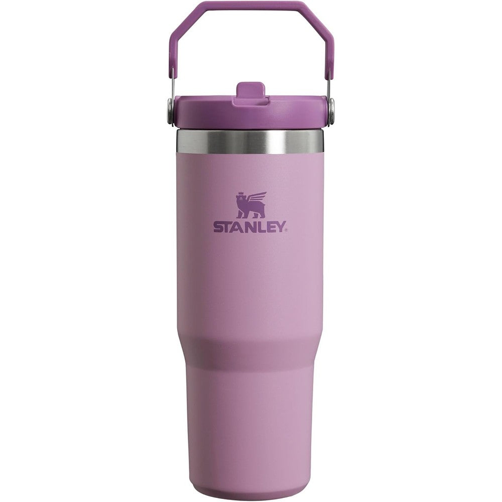 Stanley IceFlow Stainless Steel Flip Straw Tumbler With Handle Reusable Leak Resistant Vacuum Insulated Water Bottle Lilac 30 Ounce