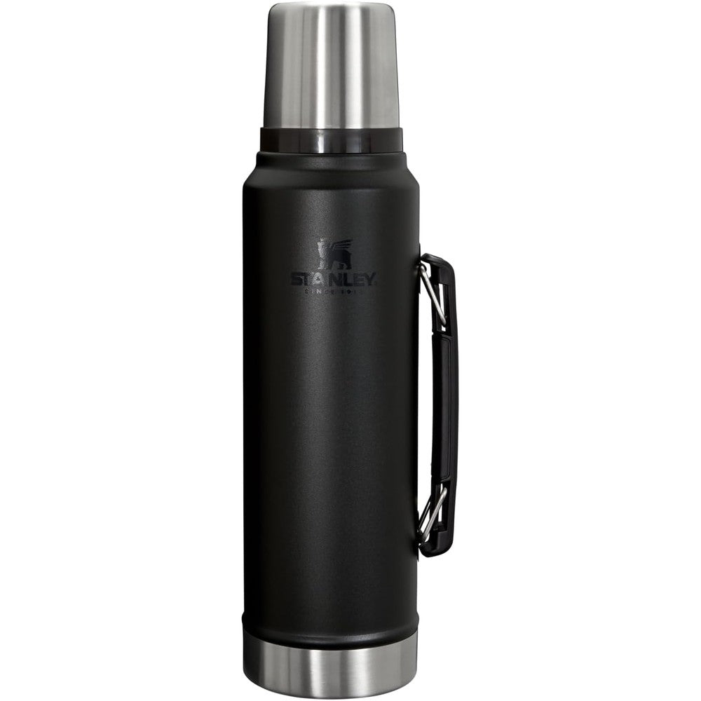 Stanley Classic Legendary Vacuum Bottle Insulated Stainless Steel Thermos Flask For Hot And Cold Beverages Matte Black One Quart