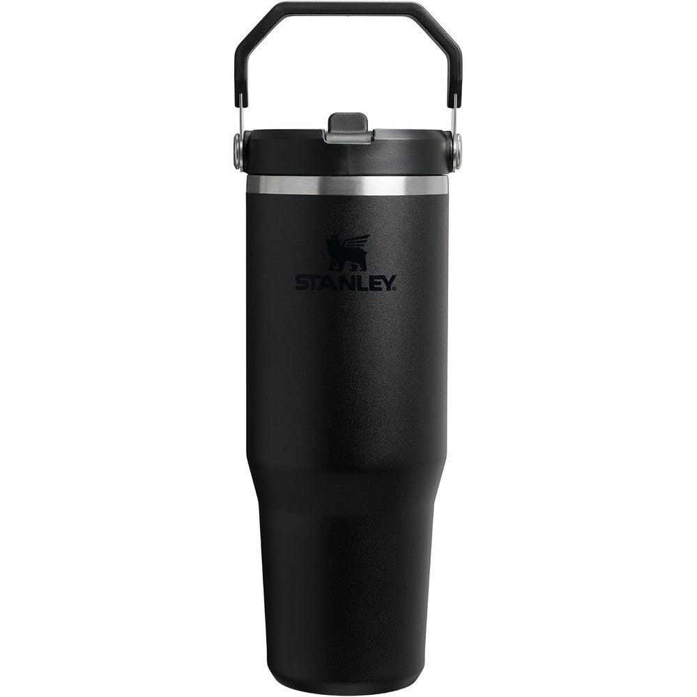 Stanley IceFlow 2.0 Flip Straw Tumbler With Handle 30 Ounce Double Wall Vacuum Insulated Stainless Steel Water Bottle Matte Black 2.0