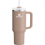 Stanley Quencher H2.0 FlowState Vacuum Insulated Stainless Steel Travel Tumbler With Handle And Straw Almond Rose 40 Ounce