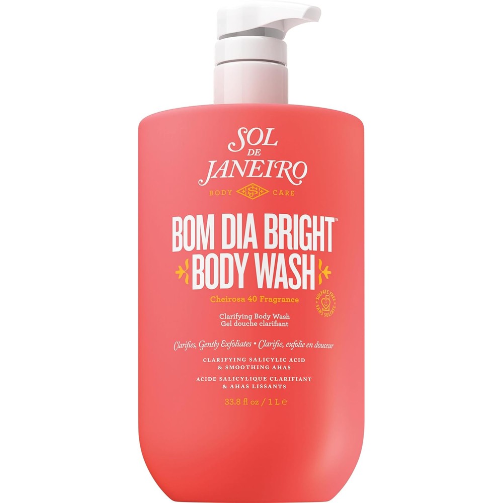 Sol de Janeiro Bom Dia Bright Clarifying Alpha Hydroxy Acid Beta Hydroxy Acid Body Wash Cheirosa 40 Fragrance 1 Liter Pouch