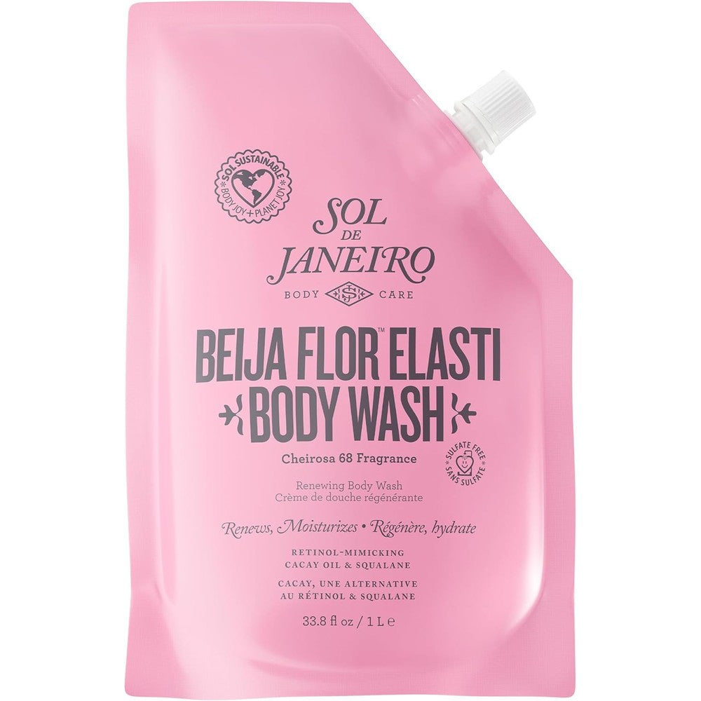 Sol De Janeiro Beija Flor Renewing Body Wash Refill Pouch Scented With Cheirosa 68 With Cacay Oil And Vegan Squalane 1 Liter