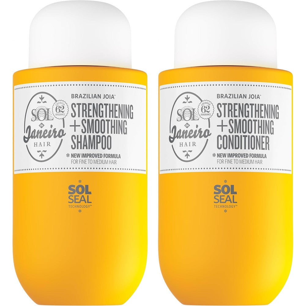 Sol De Janeiro Brazilian Joia Damage Repairing Shampoo And Conditioner Set For Fine To Medium Hair With Cheirosa 62 Fragrance Two 10 Fluid Ounce Bo...