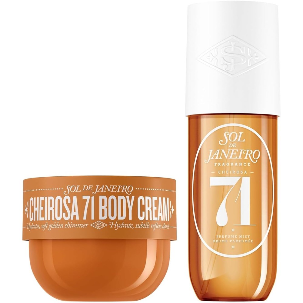 Sol De Janeiro Cheirosa 71 Shimmering Body Cream And Hair And Body Fragrance Mist Duo Caramelized Vanilla And Macadamia Set
