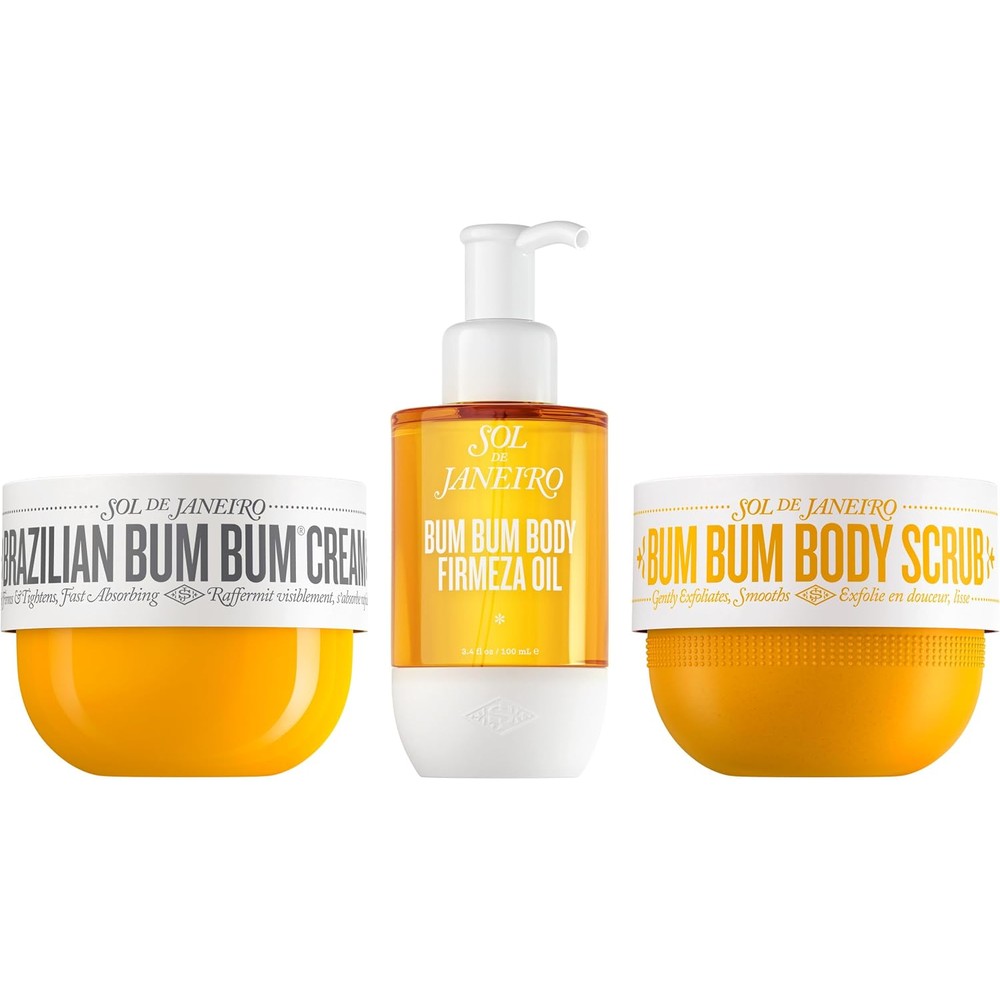Sol De Janeiro Ultimate Firming Ritual Three Piece Bundle Body Scrub 220 Grams Body Oil 100 Milliliters Bum Bum Cream 75 Milliliters