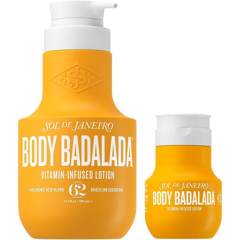 Sol de Janeiro Body Badalada Vitamin Infused Body Lotion Home And Away Bundle Cheirosa 62 Fragrance 13.5 Fluid Ounce And 3.3 Fluid Ounce