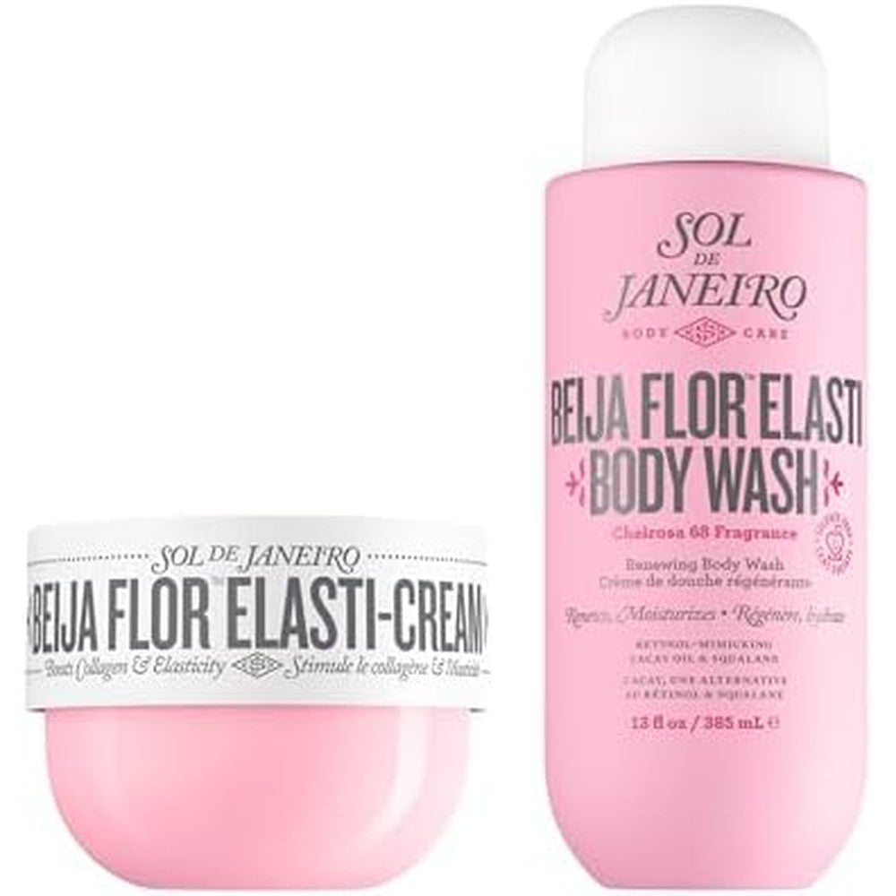 Sol de Janeiro Beija Flor Elasti-Cream and Body Wash Duo Collagen Boosting Cheirosa 68 Shower Set