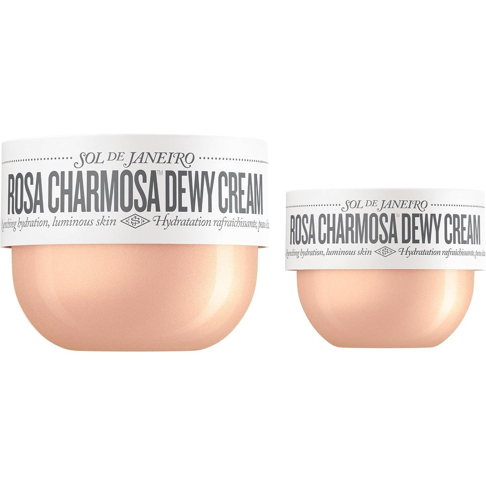 Sol de Janeiro Rosa Charmosa Dewy Cream Home And Away Duo Hydrating Body Cream 8.1 Ounce And 2.5 Ounce