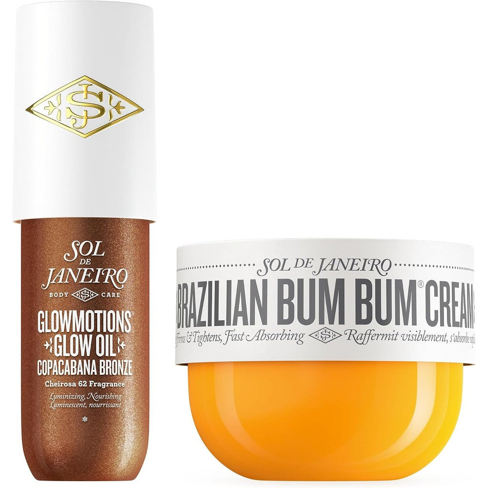 Sol De Janeiro Glow And Go Bronze Bundle Brazilian Bum Bum Cream 8.1 Fluid Ounces Plus Copacabana Bronze Glowmotions Glow Oil 2.5 Fluid Ounces