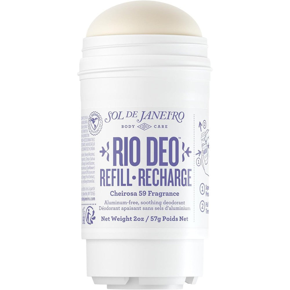Sol De Janeiro Rio Deo Aluminum Free Deodorant Refill Cartridge Cheirosa 59 Warm Woody Gourmand Fragrance 57 Grams 2 Ounce